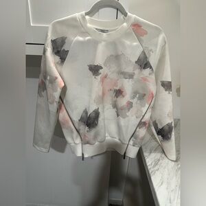 Zara Collection Cream Ribbed Collar Top